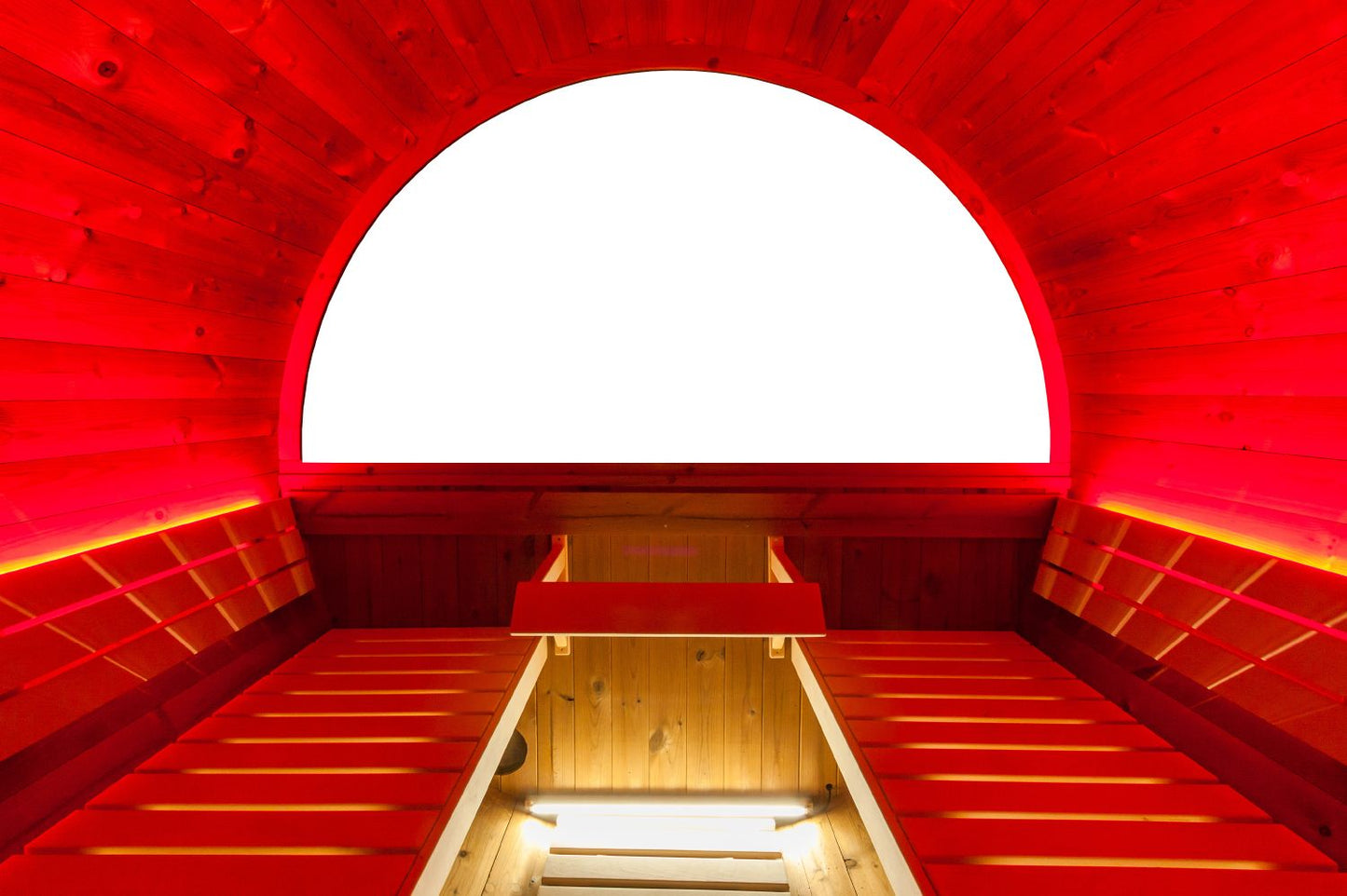 Harvia Kaski Panorama Fasssauna | Gartensauna mit Panoramablick