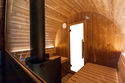 Harvia Kaski Panorama Fasssauna | Gartensauna mit Panoramablick