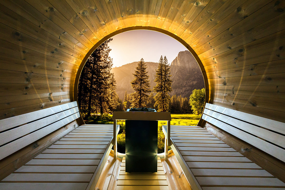 Harvia Kaski View Fasssauna | Für Garten | Holz- & Elektroofen