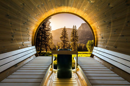 Harvia Kaski View Fasssauna | Für Garten | Holz- & Elektroofen