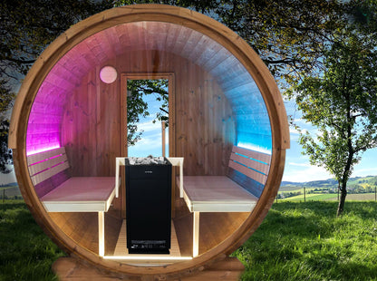 Harvia Kaski View Fasssauna | Für Garten | Holz- & Elektroofen